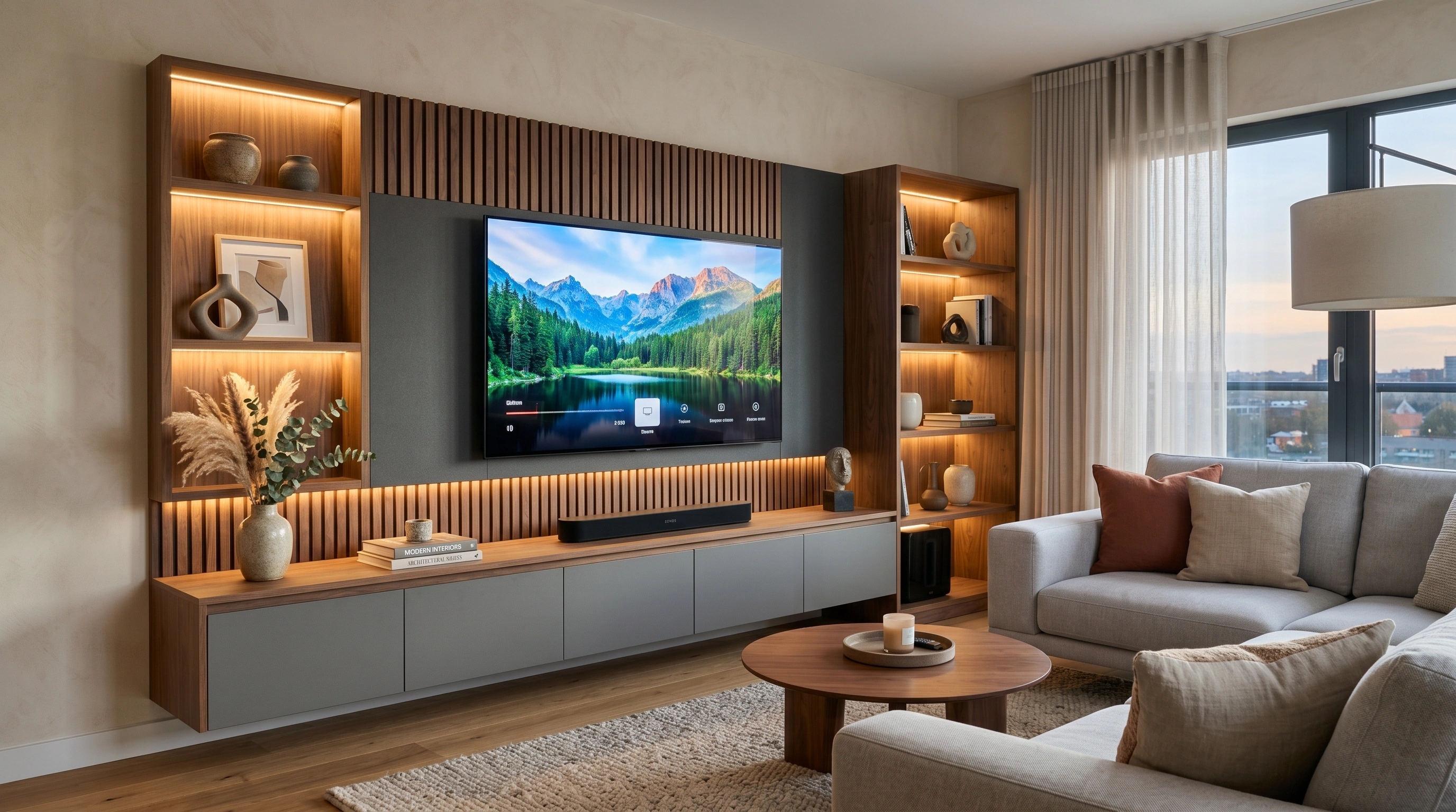 Living Room & TV Unit Design